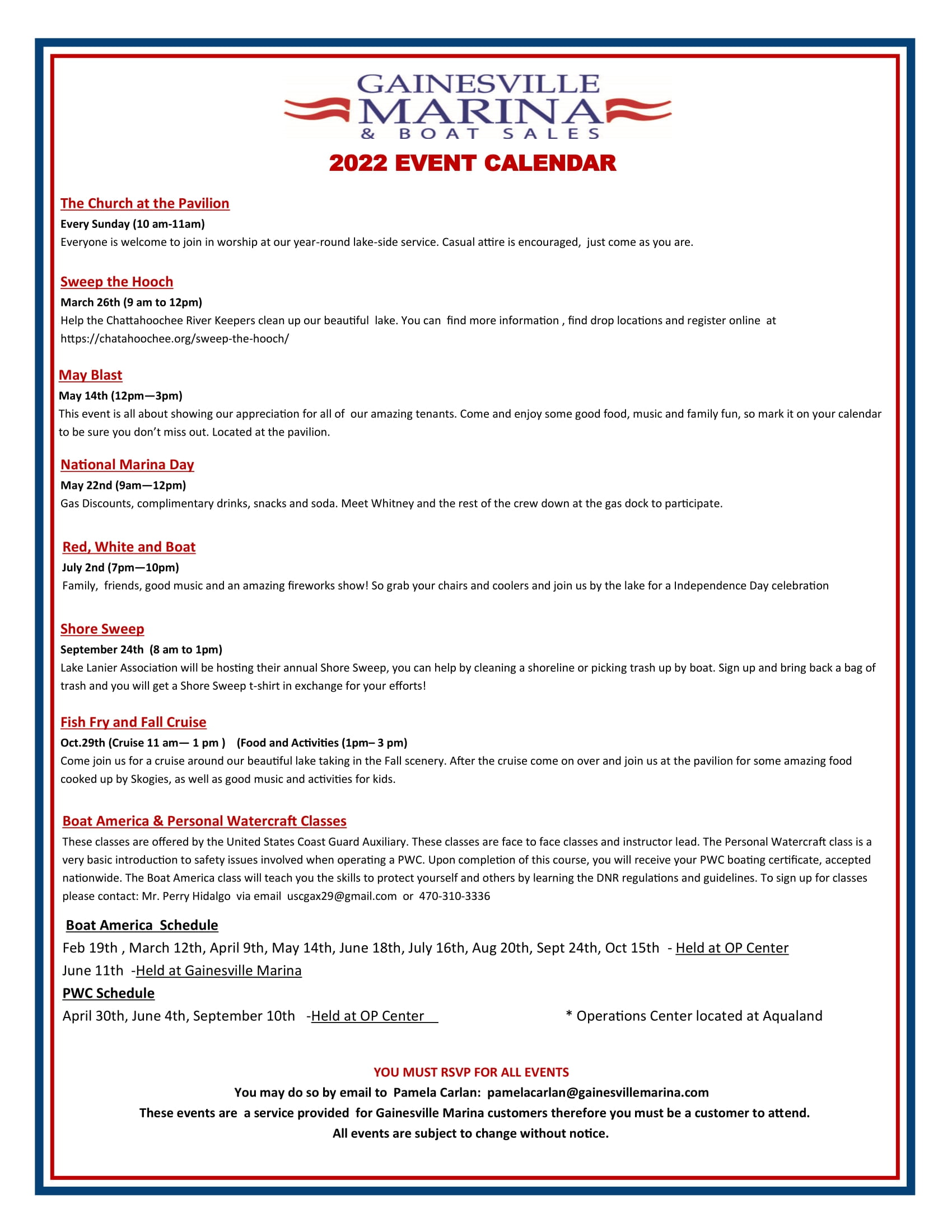 Events Gainesville Marina